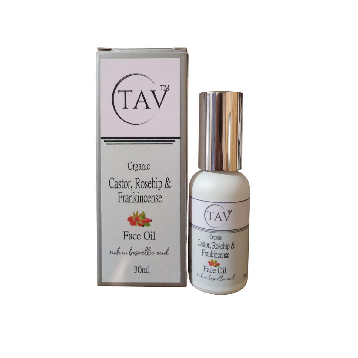 Organic Rosehip & Castor Face oil with Frankincense - 30ml