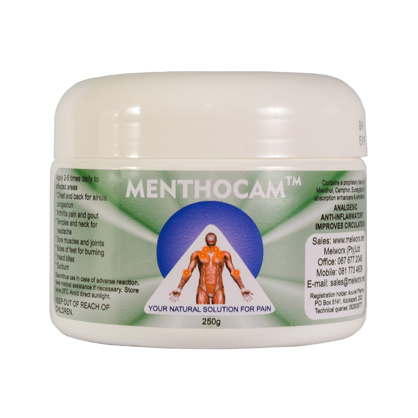 Menthocam Anti-inflammatory Gel - 250g